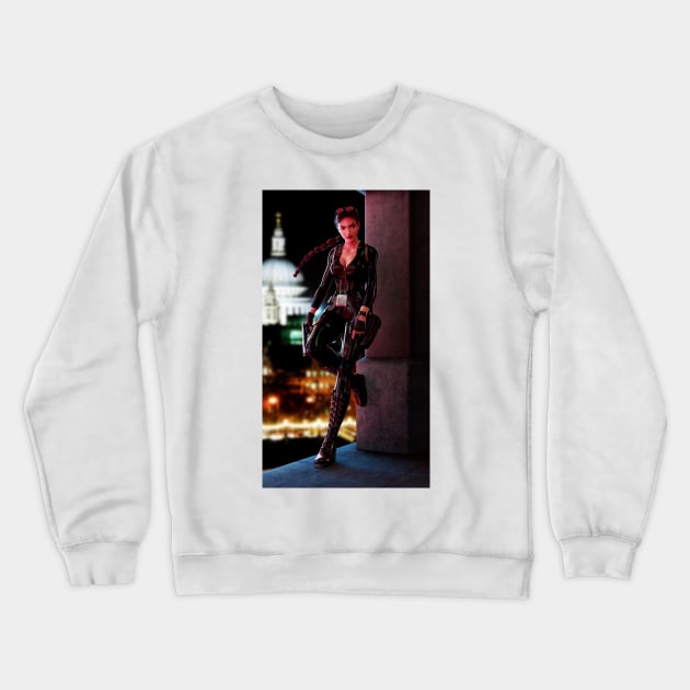 Lara Croft - Tomb Raider III London portrait Crewneck Sweatshirt by James-Cr